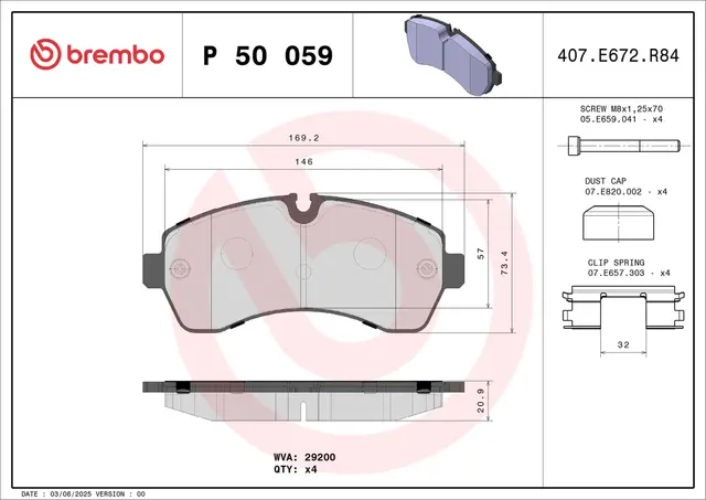 Bremseklosser LCV BREMBO 