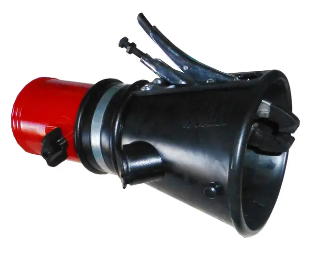 FUNNEL CLAMP + CLOSING FLAP  Ø100mm Clas 
