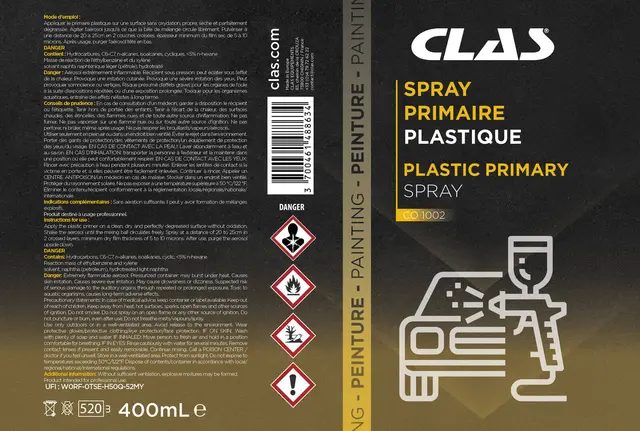 PLASTIC PRIMARY SPRAY 400ml Clas 
