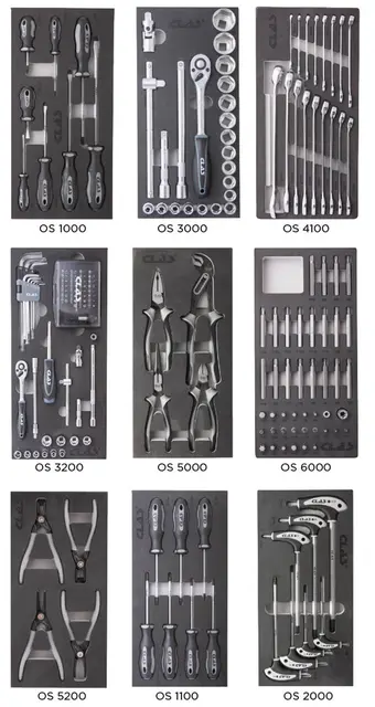 9 INSERTS 3 DRAWERS 172 TOOL KIT Clas 