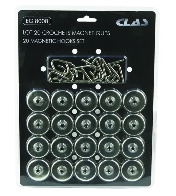 20 MAGNETIC HOOKS SET Clas 