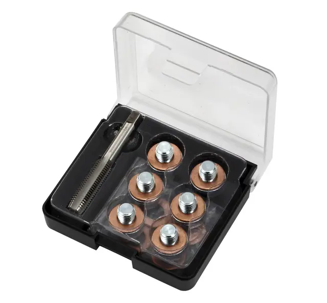 SET OF 6 PLUGS + SEAL + TAP M11x1.5 Clas 