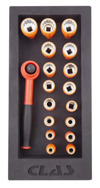 INSULATED RATCHET AND DOUBLE HEX SOCKET Clas 