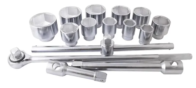 RATCHET HANDLE+HEX SOCKETS SET 1" D. FOR Clas 
