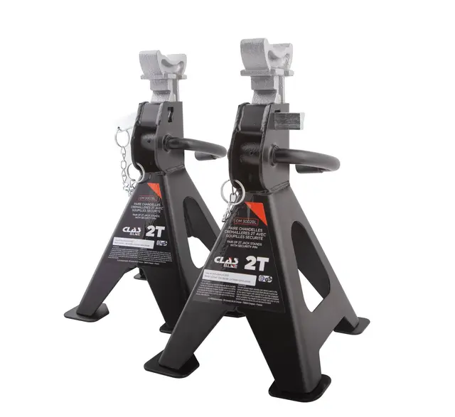 PAIR OF 2T JACK STANDS WITH SECURITY PIN Clas 