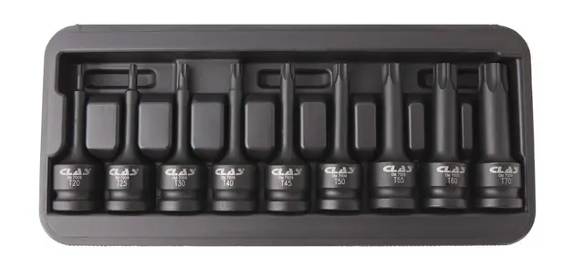 IMPACT TORX® SOCKET SET 1/2" D. T20-T70 Clas 