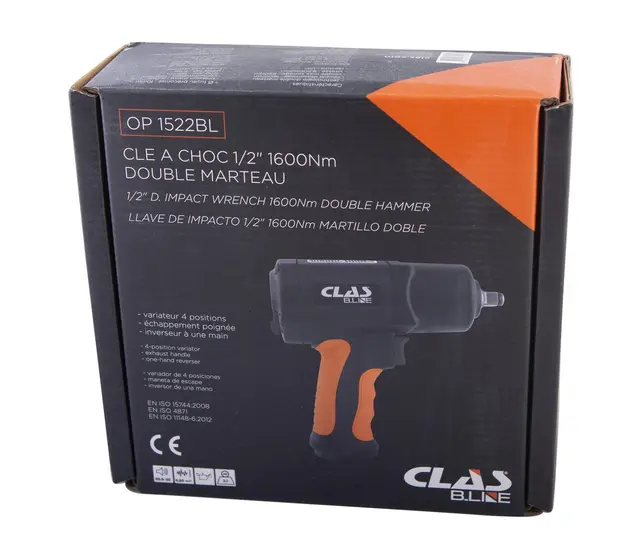 1/2" D. IMPACT WRENCH 1600Nm DOUBLE HAMM Clas 