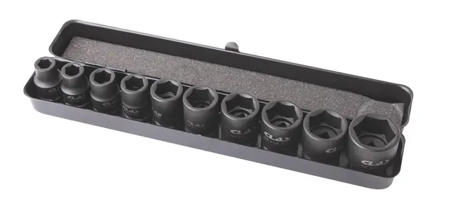 IMPACT SOCKET KIT 10-27mm 1/2" (10 PCS) Clas 