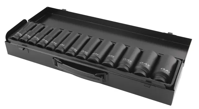 LONG HEX IMPACT SOCKET SET 10-30mm 1/2" Clas 