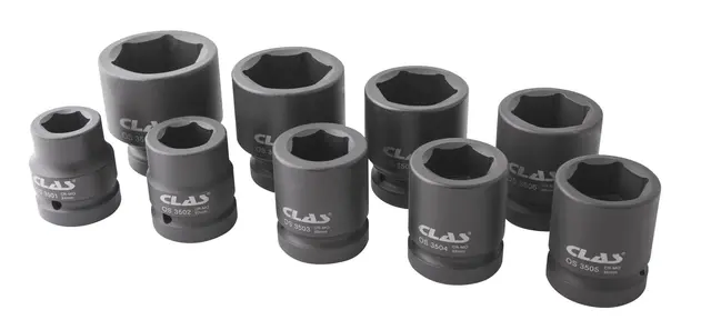 HEX IMPACT SOCKET KIT 24-50mm 1" (9 PCS) Clas 