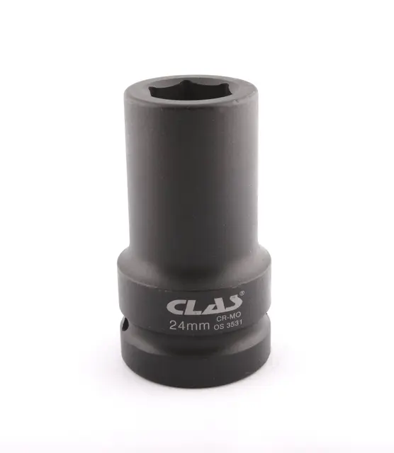 1" LONG HEX IMPACT SOCKET 24mm Clas 