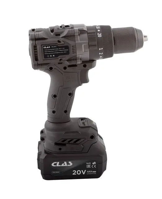 20V BRUSHLESS HAMMER DRILL + 2 BAT 4Ah + Clas 
