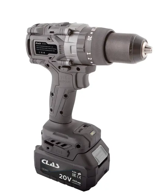 20V BRUSHLESS HAMMER DRILL + 2 BAT 4Ah + Clas 