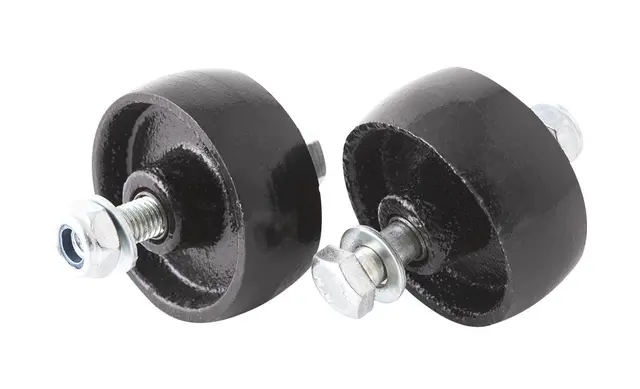 PAIR OF FIXED WHEELS Ø60x24.5mm Clas 