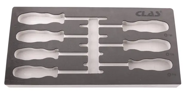 FOAM INSERT TORX SCREWDRIVER T10-40 (7PC Clas 
