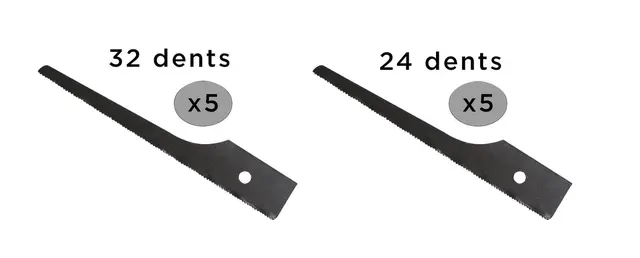 5 PIECE 24-TOOTH BLADE+5 PIECE 32-TOOTH Clas 