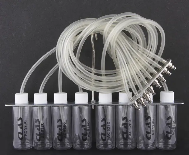 SET OF 8 VIALS + HOLDER + HOSES Clas 