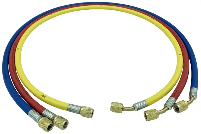 FLEXIBLE 2m F1/4" x F1/4" SAE 45° YELLOW Clas 