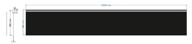 Skvettlapp uten logo 2400x380MM DELTAPLAST 
