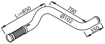 Pipe for DAF DINEX 