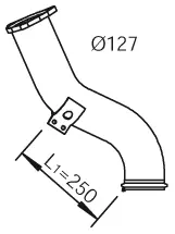 Pipe for DAF DINEX 