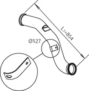 Pipe for DAF DINEX 