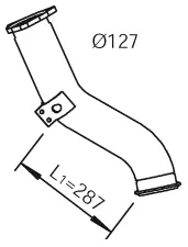 Pipe for DAF DINEX 