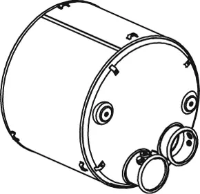 Silencer w. SCR for DAF, E-line DINEX 