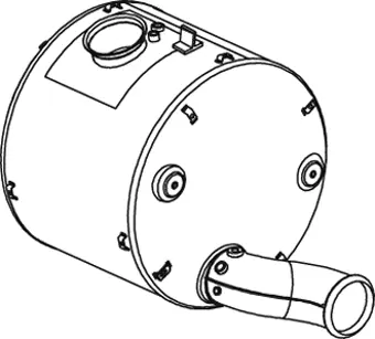 Silencer w. SCR for DAF DINEX 