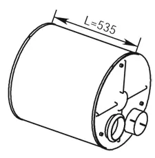 Silencer for DAF DINEX 