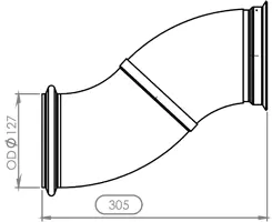 Pipe for DAF DINEX 
