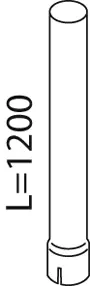 Hose Nut=1/4"/Nut=1/4" - Length=850mm HA Zepro 
