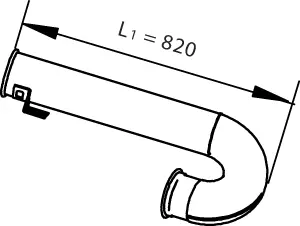 Pipe for DAF DINEX 