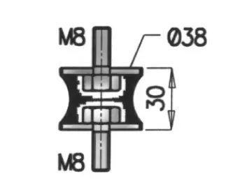 Holder, exhaust system BOVA 