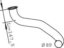 Pipe for DAF DINEX 