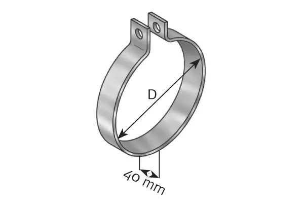 Clamp, silencer IVECO 