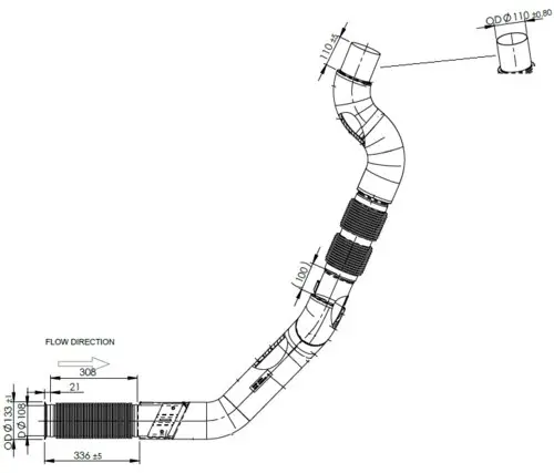Pipe for Iveco DINEX 