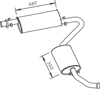 Middle-/End Silencer CITROEN 