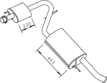 Middle-/End Silencer CITROEN 
