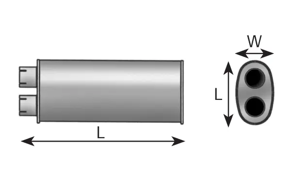 Silencer for MAN, ALU DINEX 