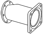 Exhaust Pipe, Front MAN 
