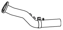 Exhaust Pipe, Left Front MAN 