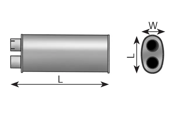 Middle-/End Silencer MAN 
