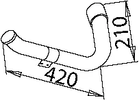 Pipe for Mercedes DINEX 