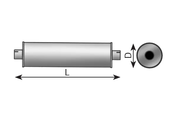 Silencer for Mercedes, ALU DINEX 
