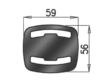 Rubber Strip, exhaust system MERCEDES 