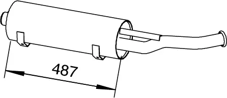Silencer for Mercedes DINEX 