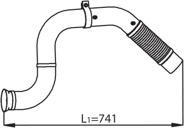 Pipe for Mercedes DINEX 