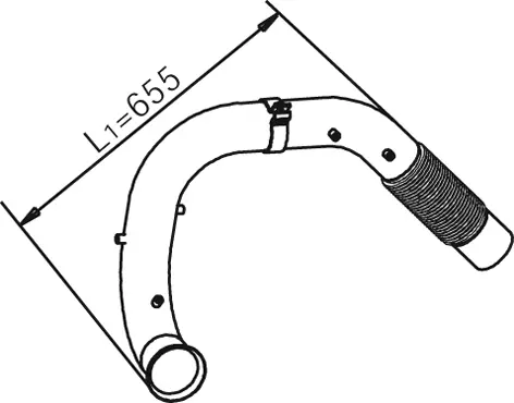 Pipe for Mercedes DINEX 