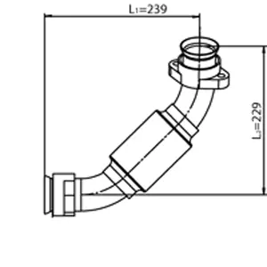 Exhaust Pipe for Mercedes, E-line DINEX 